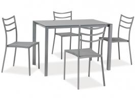 Комплект Стіл і Стільці SIGNAL Kendo сірий, фото