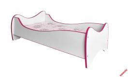 Ліжко дитяче HALMAR Duo білий, Розовий, фото