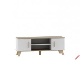 Тумба HALMAR Molda RTV-1 Дуб сонома, Белый, фото