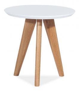 Журнальный столик Signal MILAN S1 БЕЛЫЙ/ДУБ, фото