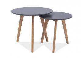Журнальний столик SIGNAL MILAN S2 СІРИЙ/дуб, фото