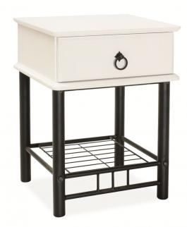 Прикроватная тумба Signal ET-747 черно-белый, фото