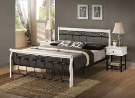 Ліжко SIGNAL Venecja 160 біло-чорний, фото