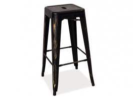 Барный стул Signal LONG черный потертый, фото