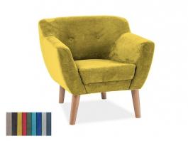 Крісло SIGNAL Bergen 1 жовтий, фото