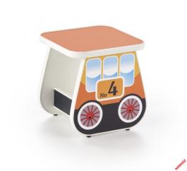 Табурет дитячий HALMAR LOKOMO помаранчевий, фото