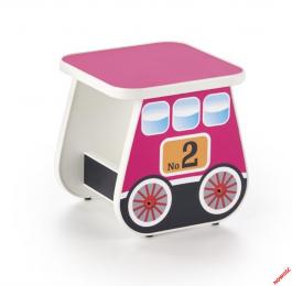 Табурет детский HALMAR LOKOMO розовый, фото