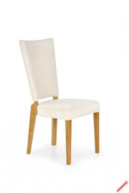 Стілець HALMAR ROIS дуб медовий, кремовий, фото