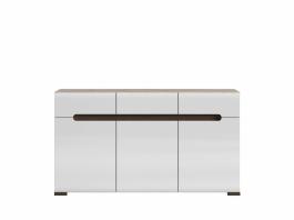 Комод BRW AZTECA KOM3D3S/8/15 Белый, Дуб сан Ремо, фото