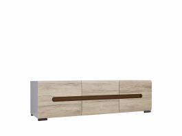 Тумба под ТВ BRW AZTECA RTV2D2S/4/15 Белый, Дуб сан Ремо, фото