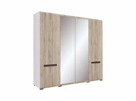 Шкаф BRW AZTECA SZF2D2L/21/22 Белый, Дуб сан Ремо, фото