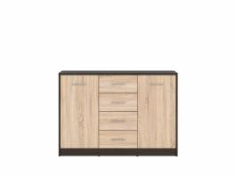 Комод BRW NEPO KOM2D4S Венге/дуб сонома, фото