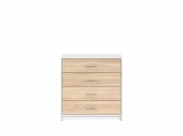 Комод BRW NEPO KOM4S Белый/Дуб сонома, фото