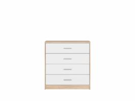 Комод BRW NEPO KOM4S Дуб сонома/Белый, фото