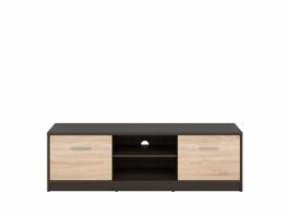 Тумба під телевізор BRW NEPO RTV2D Венге/дуб сонома, фото