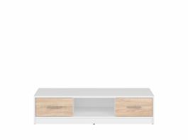 Тумба під телевізор BRW NEPO RTV2S білий/дуб сонома, фото