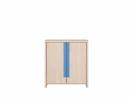 Шафка BRW CAPS KOM2D Світлий дуб belluno / Синій, фото