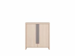 Шкафчик BRW CAPS KOM2D Светлый дуб belluno / Серый, фото