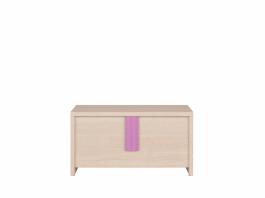 Сундук BRW CAPS KUF Светлый дуб belluno / Розовый, фото