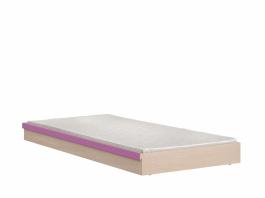 Ліжко нижнє BRW CAPS LOZ_85D (z materacem, bez wkładów) Світлий дуб belluno / Рожевий, фото