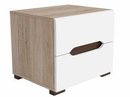 Прикроватная тумба BRW ELPASSO KOM2S Дуб сан ремо/Белый, фото
