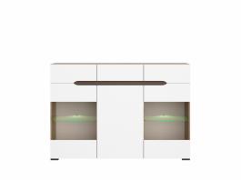 Комод BRW ELPASSO KOM2W1D3S Дуб сан ремо/Белый, фото