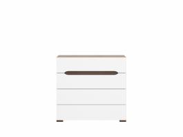 Комод BRW ELPASSO KOM4S/90 Дуб сан ремо/Белый, фото