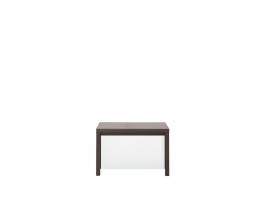 Прикроватная тумба BRW KASPIAN KOM1S Венге/Белый блеск, фото