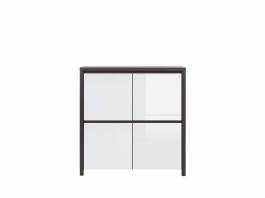 Комод BRW KASPIAN KOM4D Венге/Белый блеск, фото