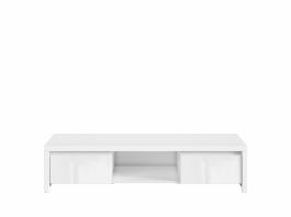 Тумба під телевізор BRW KASPIAN RTV2S білий/білий блиск, фото