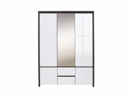 Шафа BRW KASPIAN SZF5D2S Венге/білий блиск, фото