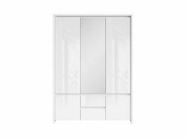 Шкаф BRW KASPIAN SZF5D2S Белый/Белый блеск, фото
