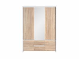 Шафа BRW KASPIAN SZF5D2S білий/дуб монумент, фото