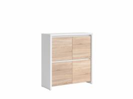 Комод BRW KASPIAN KOM4D білий/дуб монумент, фото