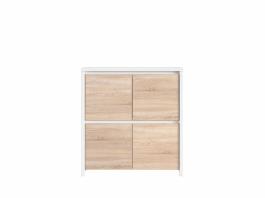 Комод BRW KASPIAN KOM4D Белый/Дуб сонома, фото