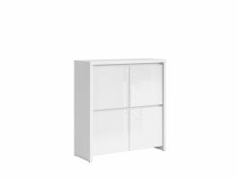 Комод BRW KASPIAN KOM4D Белый/Белый блеск, фото