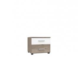 Приліжкова тумба BRW MARTINA KOM2S дуб сан реом / білий, фото