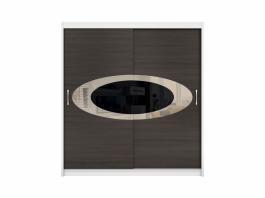 Шкаф BRW ELDA SZAFA/200/10 Белый/Венге, фото