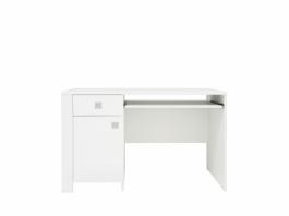 Письменный стол BRW MEZO BIAŁY BIU1D1S/8/12 Белый/Белый блеск, фото