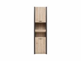 Книжный шкаф BRW EXECUTIVE REG2D1S/22/6 Серый волфрам/Дуб сан ремо, фото