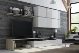 Стенка CAMA GOYA Белый матовый / Белый глянец, фото