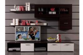 Стенка CAMA LOGO I Венге / Белый глянец, фото