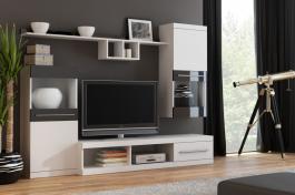 Стінка CAMA NICK білий матовий/чорний глянець, фото