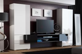 Стінка CAMA TORI білий матовий/чорний глянець, фото