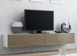 Тумба ТВ CAMA VIGO Белый матовый/Латте глянец, фото