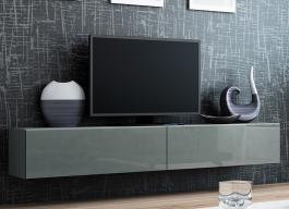 Тумба ТВ CAMA VIGO Сірий матовий/Сірий глянець, фото