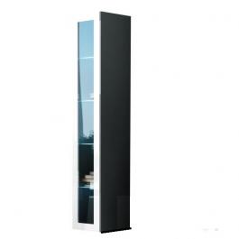 Витрина навесная CAMA VIGO Серый матовый/Белый глянец, фото