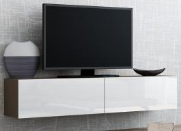 Тумба ТВ CAMA 140 VIGO Лате матовий/білий глянець, фото