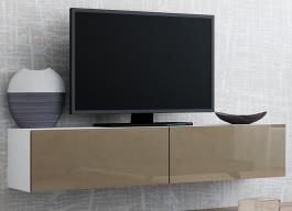 Тумба ТВ CAMA 140 VIGO білий матовий/Лате глянець, фото