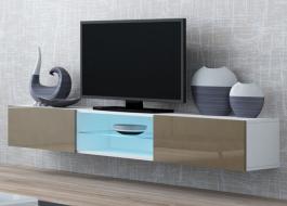 Тумба ТВ CAMA VIGO GLASS Белый матовый / Латте глянец, фото